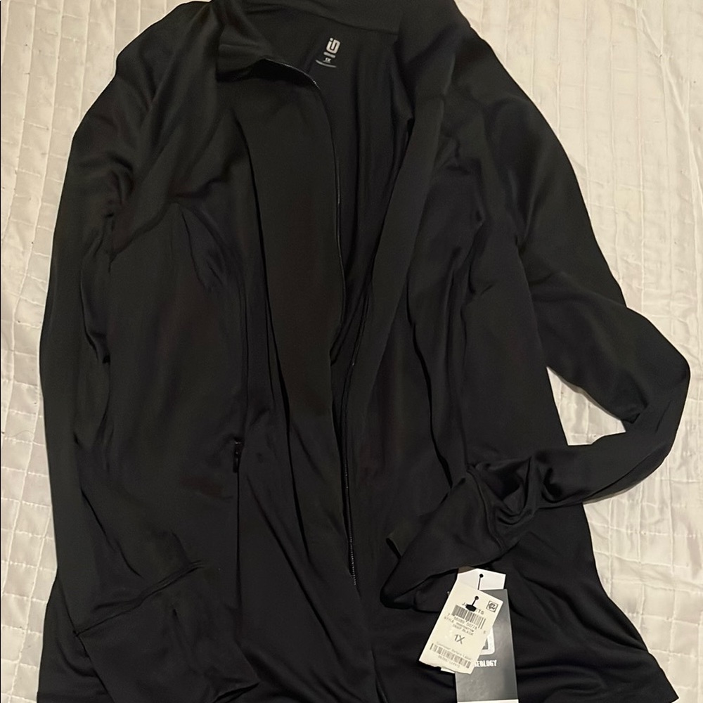 Plus Size Black Women's Active Jacket